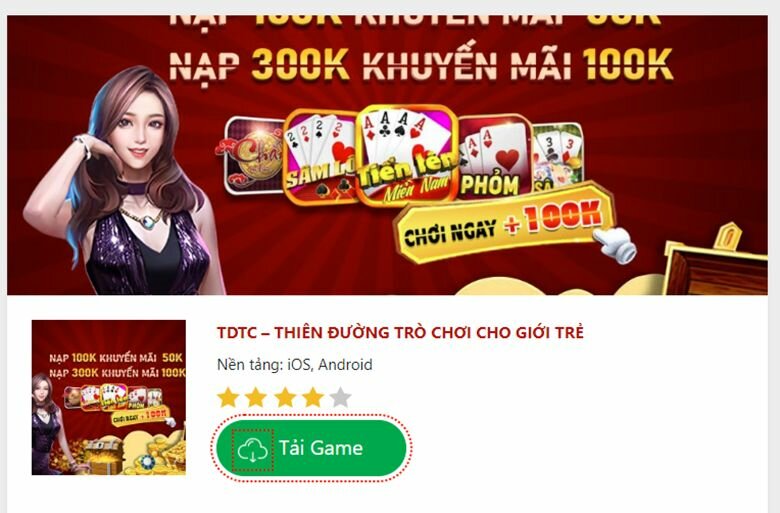 TDTC - Thiên đường trò chơi đổi thưởng